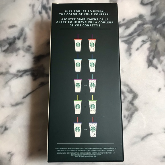 Starbuck Confetti Colour Changing Reusable Coldcup - Picture 3 of 6
